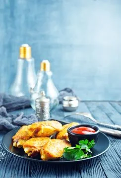 Fried wings Stock Photos