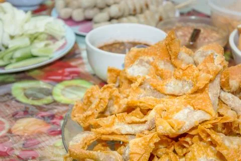 Fried wonton Stock Photos