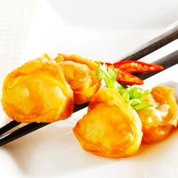 Fried wonton Foto stock
