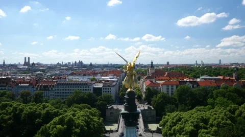 Friedensengel back flyby Stock Footage 67813441