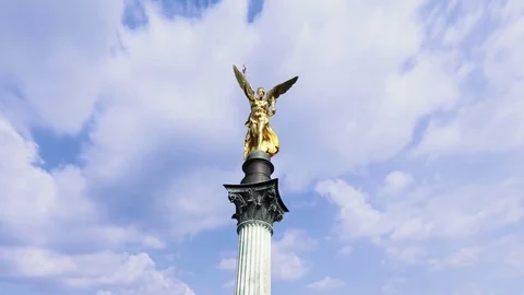 Friedensengel In Munich Stock Footage 73620555