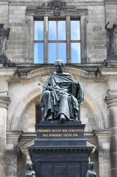 Friedrich August statue Stock Photos