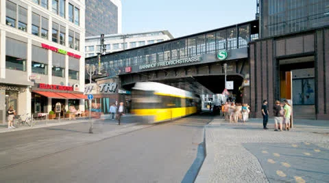 Friedrichstrasse Berlin Stock Footage 25501970