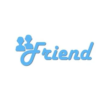 Friend design logo Illustrazione stock