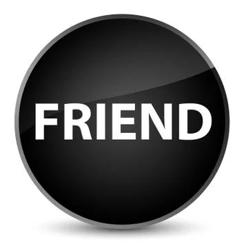 Friend elegant black round button Stock Illustration