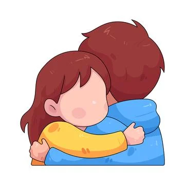 Friend hugging Stock Illustration