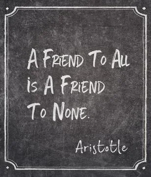 Friend to none Aristotle Stock Illustration