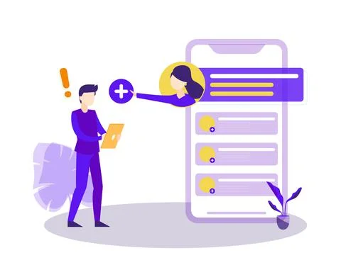 Friend request accepted Illustration Stock Illustration