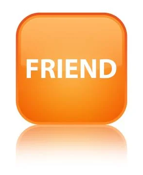 Friend special orange square button Stock Illustration