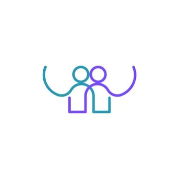 Friend vector icon logo design template illustration Stock-Illustration