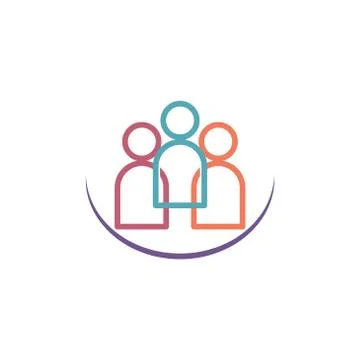 Friend vector icon logo design template illustration Stock Illustration