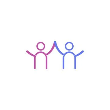 Friend vector icon logo design template illustration Stock Illustration