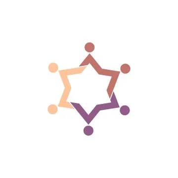Friend vector icon logo design template illustration Stock Illustration