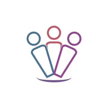 Friend vector icon logo design template illustration 스톡 일러스트