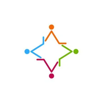 Friend vector icon logo design template illustration Stock-Illustration