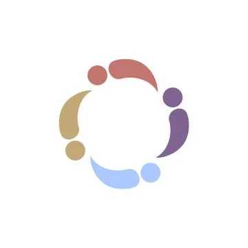Friend vector icon logo design template illustration Stock Illustration