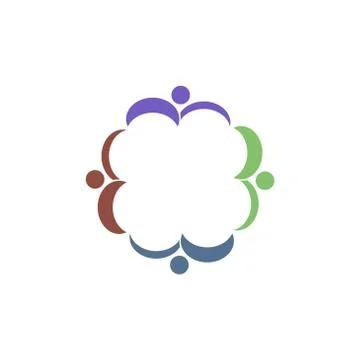 Friend vector icon logo design template illustration Illustration