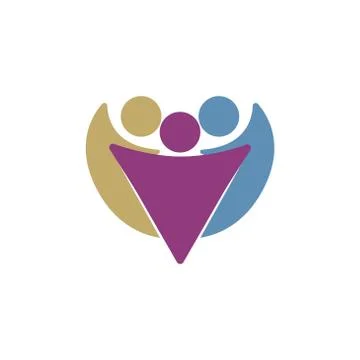 Friend vector icon logo design template illustration 스톡 일러스트