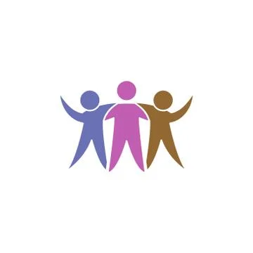 Friend vector icon logo design template illustration Stock Illustration
