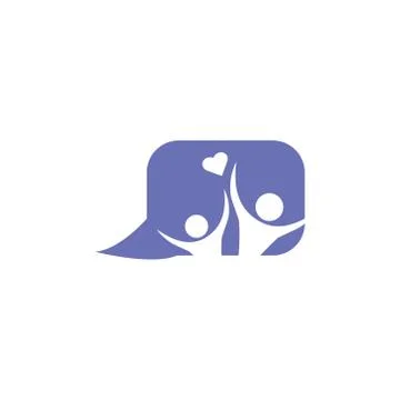 Friend vector icon logo design template illustration Stock Illustration