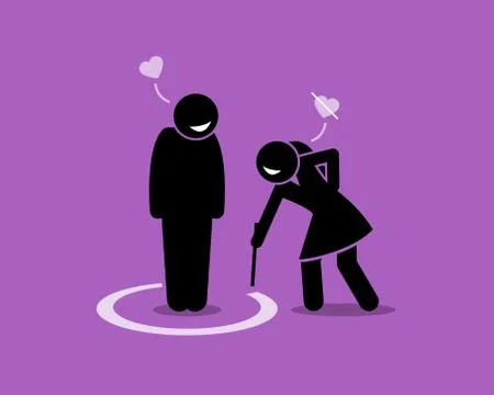 Friend Zone Concept Illustration.  Stock Illustration