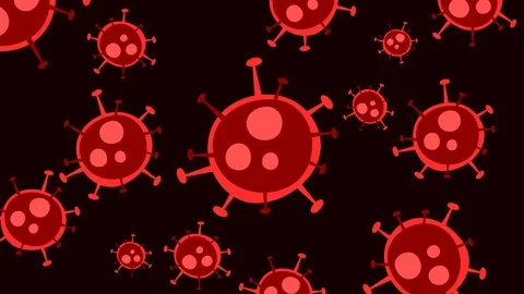 Friendly 2D Animation look of Coronavirus 2019-nCov Stock Footage 126647368