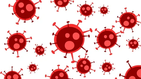 Friendly 2D Animation look of Coronavirus 2019-nCov Stock Footage 126647767