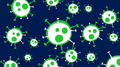 Friendly 2D Animation look of Coronavirus 2019-nCov Stock Footage 126648145