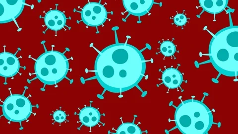 Friendly 2D Animation look of Coronavirus 2019-nCov Stock Footage 126648148