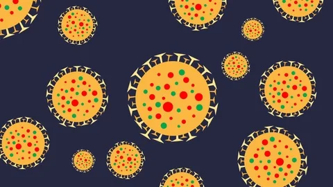 Friendly 2D Animation look of Coronavirus 2019-nCov Stock Footage 126648465