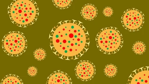 Friendly 2D Animation look of Coronavirus 2019-nCov Stock Footage 126648984