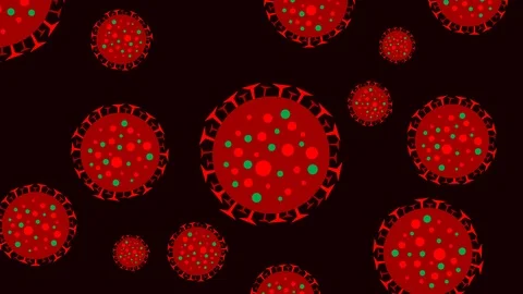 Friendly 2D Animation look of Coronavirus 2019-nCov Stock Footage 126648993