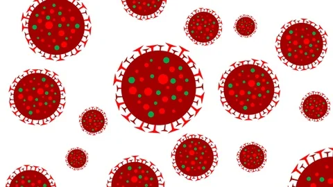 Friendly 2D Animation look of Coronavirus 2019-nCov Stock Footage 126649612