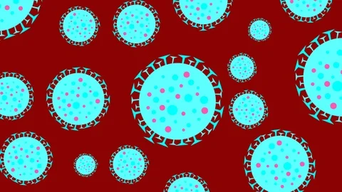 Friendly 2D Animation look of Coronavirus 2019-nCov Stock Footage 126649914