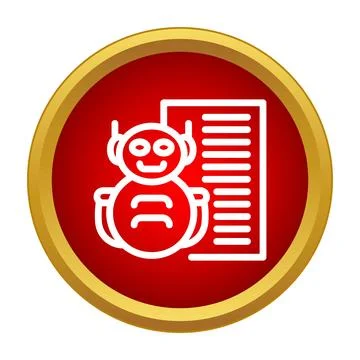 Friendly ai bot showing a document with information or code 스톡 일러스트