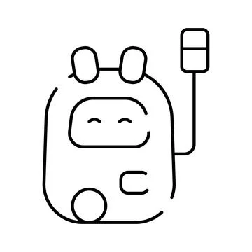 Friendly ai robot assistant icon for technology concept イラスト素材