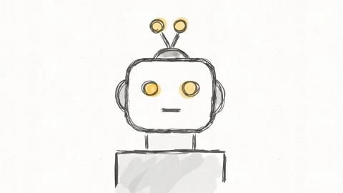 Friendly AI Robot Technology Character Animation Stock Footage 342018296