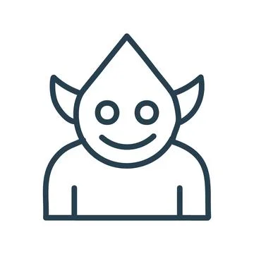 Friendly alien character design. A smiling, cartoon alien with big eyes and.. Stock Illustration