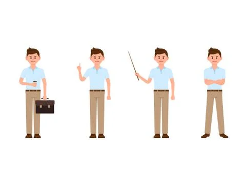 Friendly boy cartoon character Stock Illustration