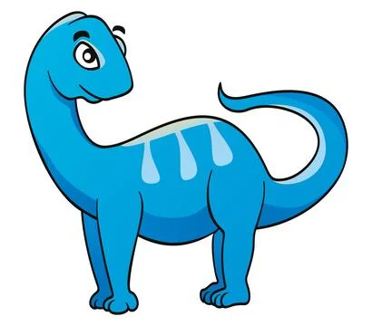 Friendly cartoon dinosaur Stock Illustration