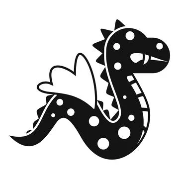 Friendly cartoon dragon spreading its wings Stock Illustration