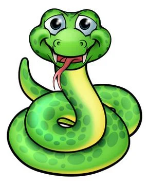 Friendly Cartoon Snake Illustration