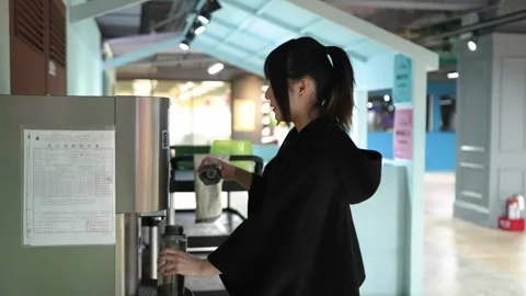 Friendly Conversation at University Cafeteria in Da’an District, Taipei 스톡 동영상 281077993