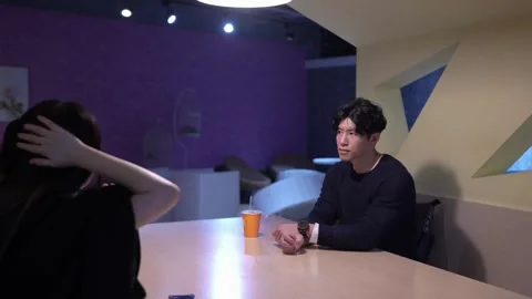 Friendly Conversation at University Cafeteria in Da’an District, Taipei Stock-Footage 281950608