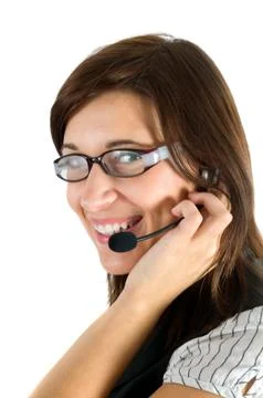 Friendly customer service agent Stock Photos