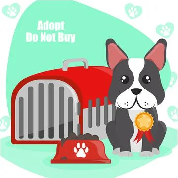 Friendly cute dog Stock Illustration