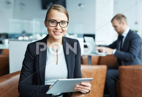 Friendly female executive Stock Photos