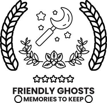 Friendly ghosts are memories to keep Stock Illustration
