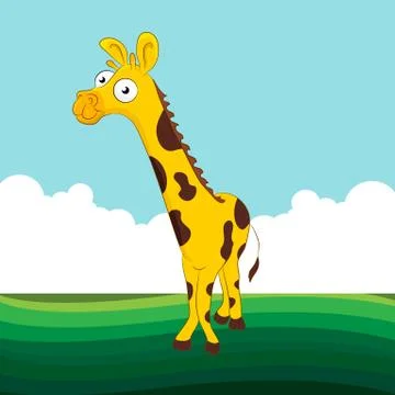 Friendly giraffe Stock Illustration