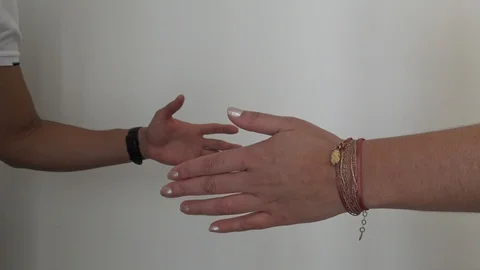 Friendly Handshake Of Two Friends Stock Footage 121614788